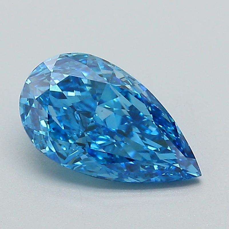 1.21 Ct. Fancy Vivid Blue Pear Lab Grown Diamond