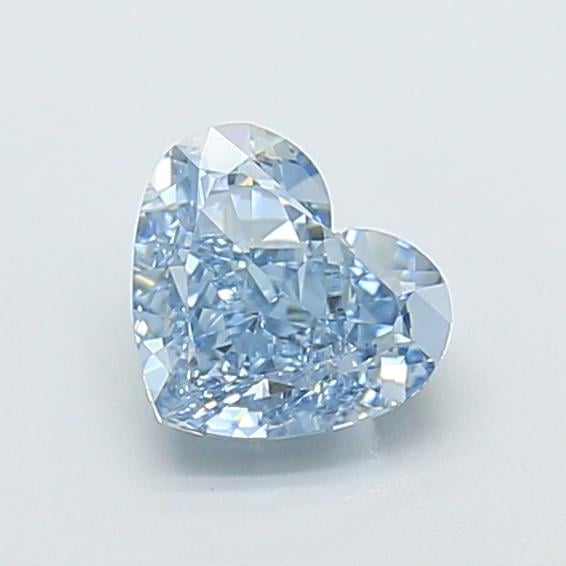 1.32 Ct. Fancy Vivid Blue Heart Lab Grown Diamond