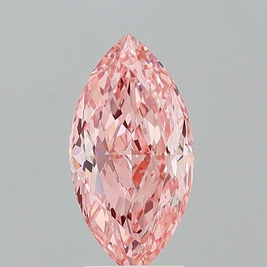 2.93 Ct. Fancy Vivid Pink Marquise Lab Grown Diamond