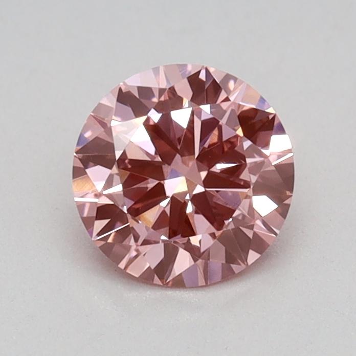 0.47 Ct. Fancy Vivid Pink Round Lab Grown Diamond