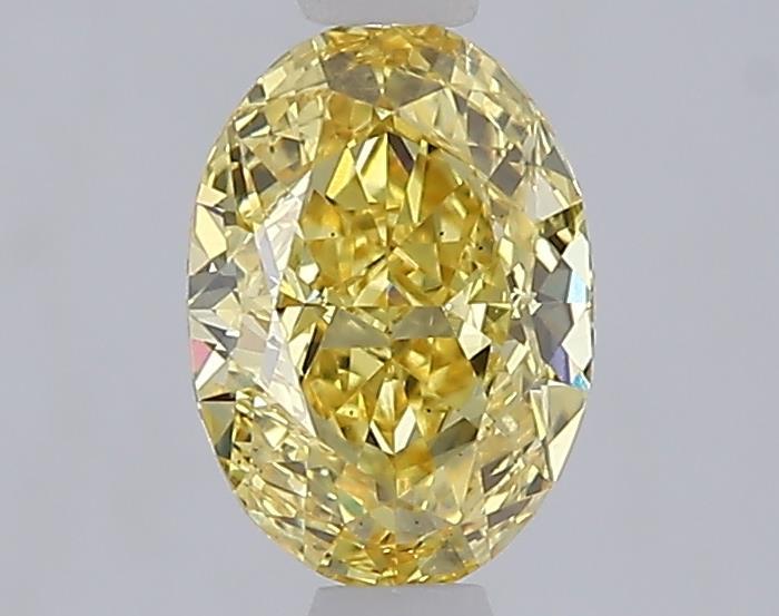 1.03 Ct. Fancy Intense  Yellow Oval Lab Grown Diamond