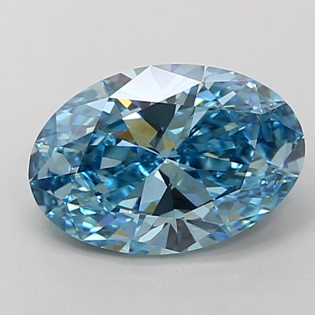 2.00 Ct. Fancy Vivid Blue Oval Lab Grown Diamond