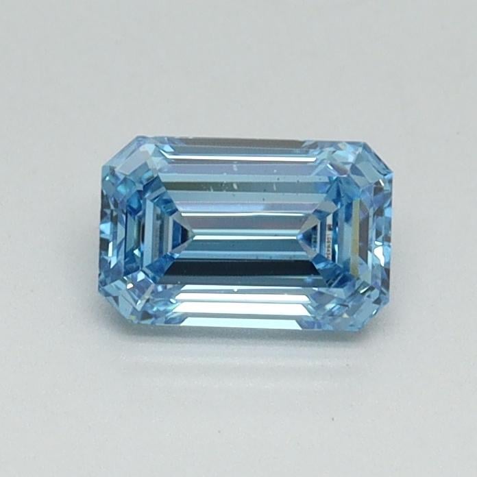 0.53 Ct. Fancy Intense Blue Emerald Lab Grown Diamond