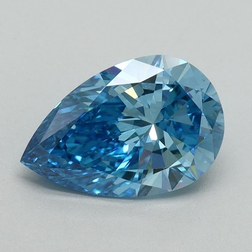 1.56 Ct. Fancy Vivid Blue Pear Lab Grown Diamond