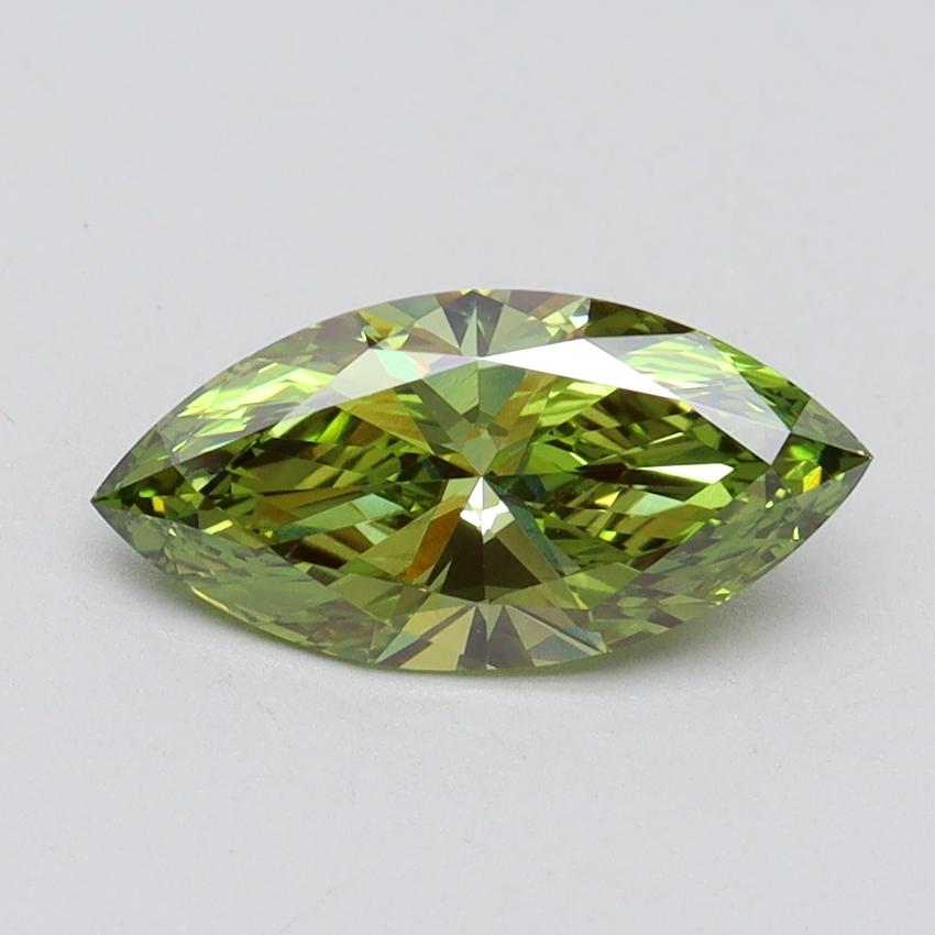 1.06 Ct. Fancy Vivid Green Marquise Lab Grown Diamond