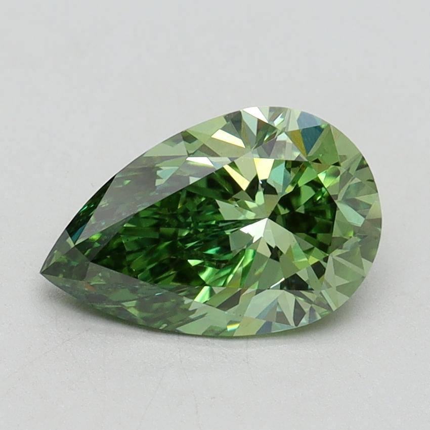 1.51 Ct. Fancy Vivid Green Pear Lab Grown Diamond