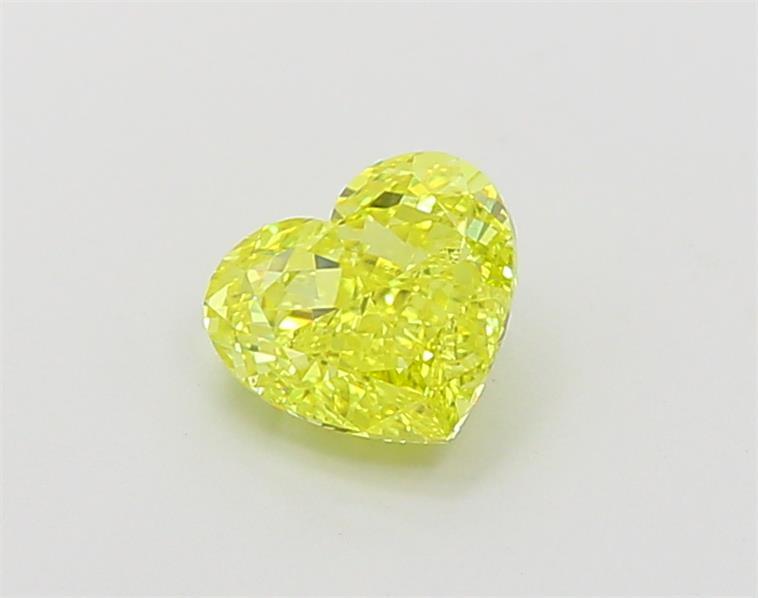 1.01 Ct. Fancy Vivid Yellow Heart Lab Grown Diamond