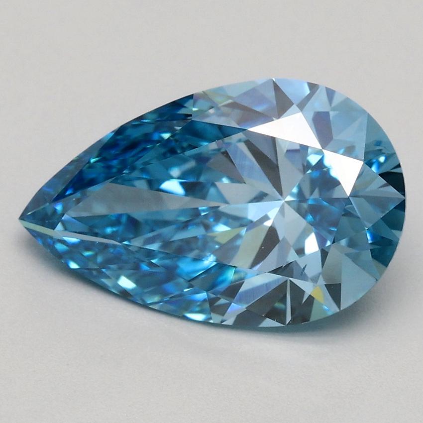 2.02 Ct. Fancy Vivid Blue Pear Lab Grown Diamond