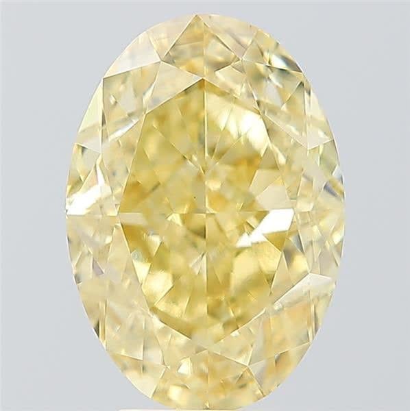 5.09 Ct. Fancy Intense Yellow Oval Lab Grown Diamond