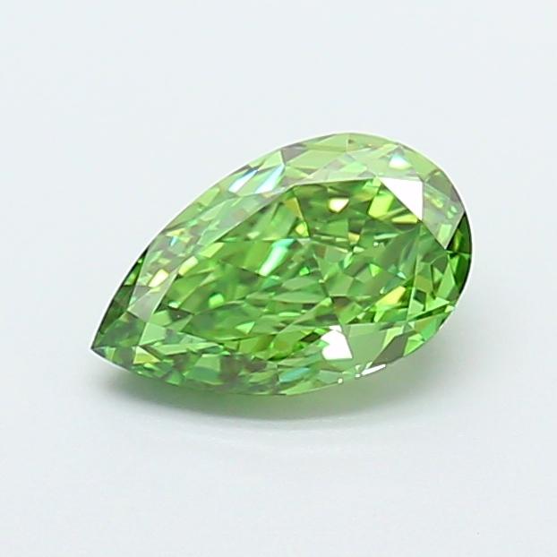 1.16 Ct. Fancy Vivid Green Pear Lab Grown Diamond