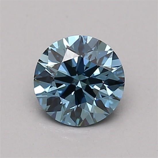 0.50 Ct. Fancy Vivid Blue Round Lab Grown Diamond