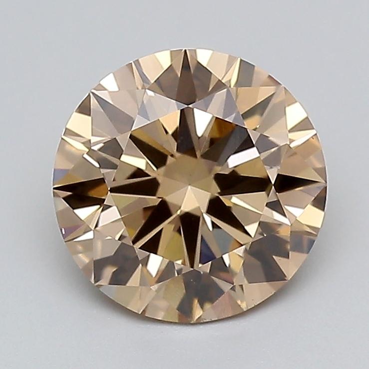 2.06 Ct. Light  Brown Round Lab Grown Diamond