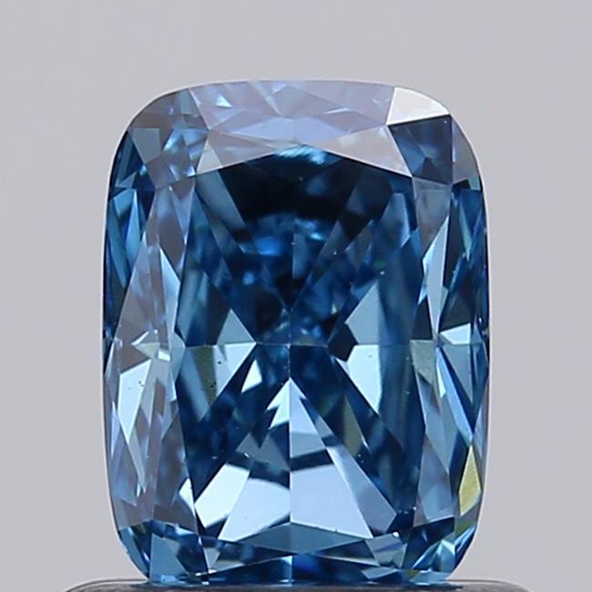 0.75 Ct. Fancy Vivid Blue Cushion Lab Grown Diamond