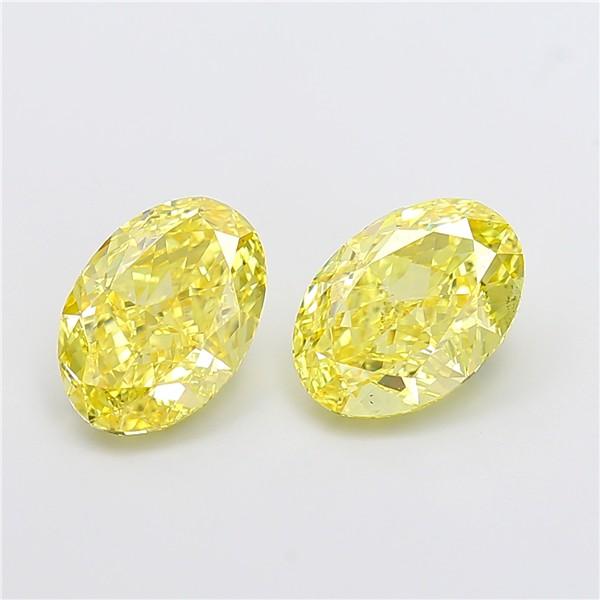 3.01 Ct. Fancy Intense Yellow Oval Lab Grown Diamond