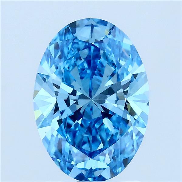 1.52 Ct. Fancy Vivid Blue Oval Lab Grown Diamond