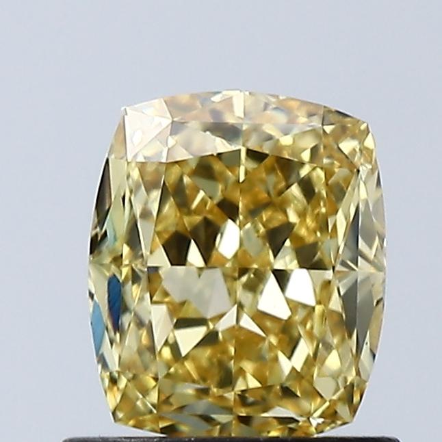 1.01 Ct. Fancy Vivid Yellow Cushion Lab Grown Diamond