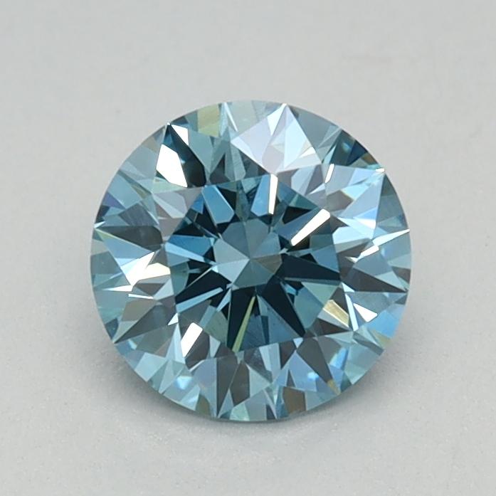 0.59 Ct. Fancy Vivid Blue Round Lab Grown Diamond