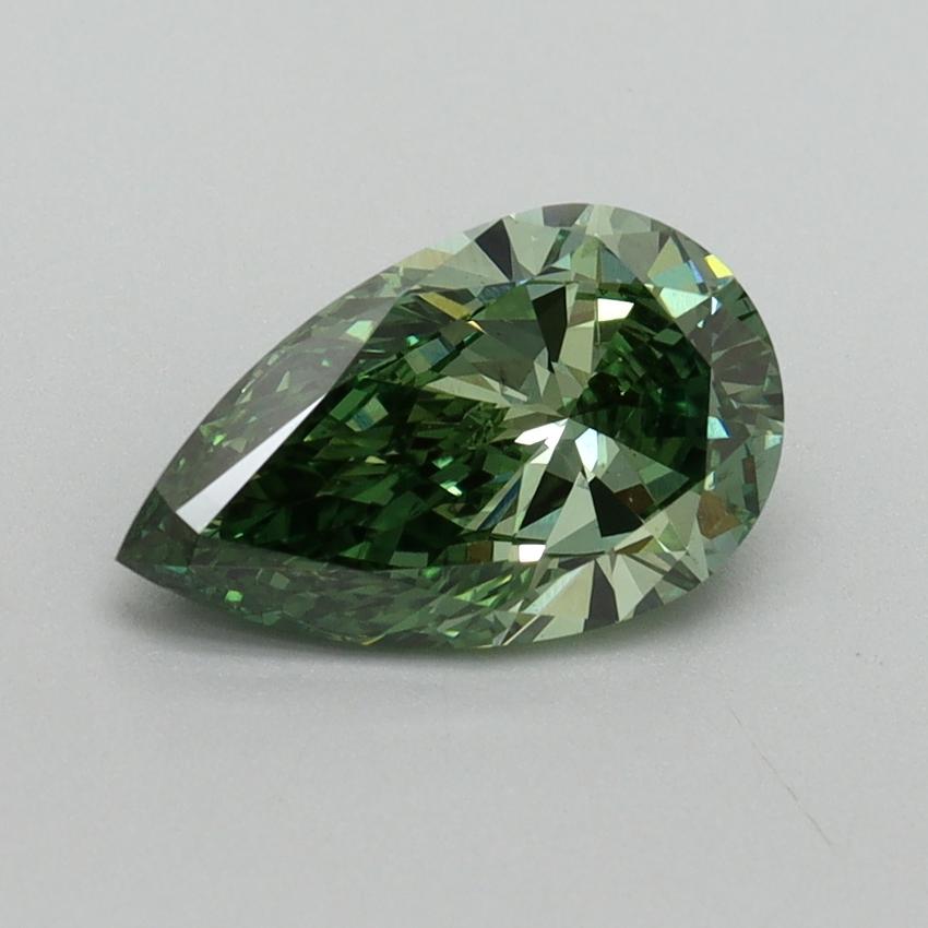 1.50 Ct. Fancy Vivid Green Pear Lab Grown Diamond