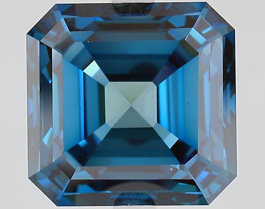 5.77 Ct. Fancy Vivid Blue Asscher Lab Grown Diamond