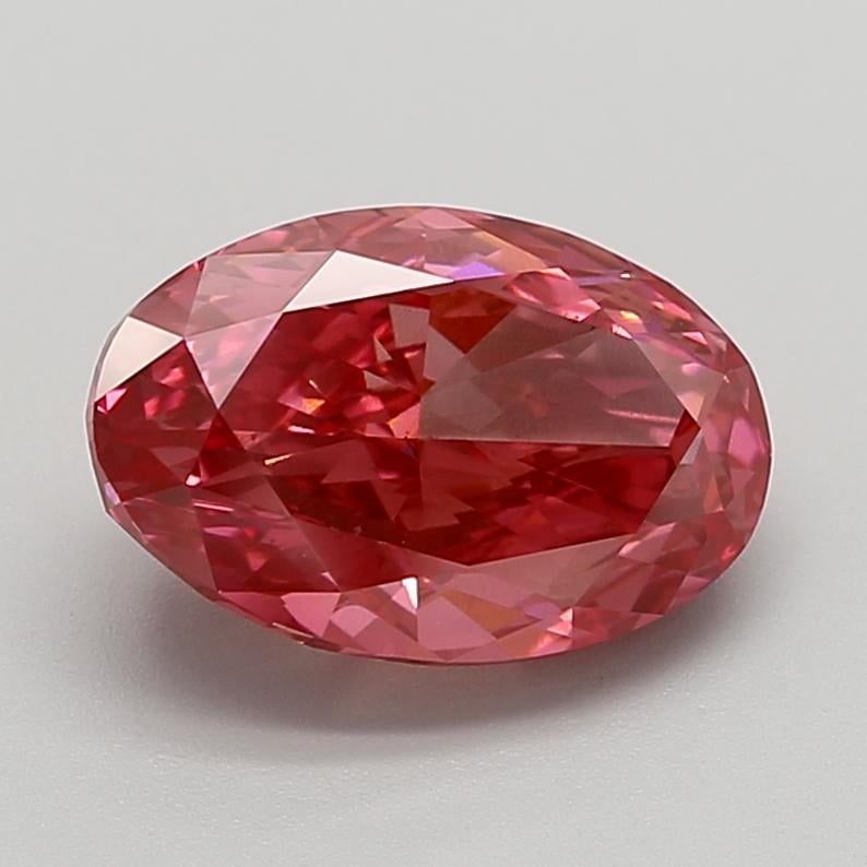 4.03 Ct. Fancy Vivid  Pink Oval Lab Grown Diamond