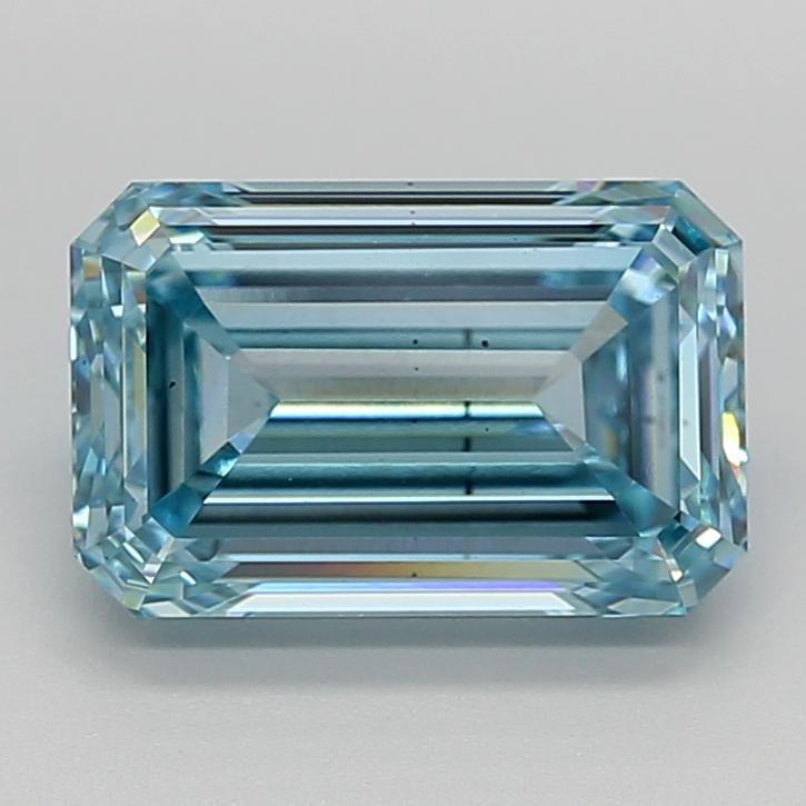 3.00 Ct. Fancy Vivid  Blue Emerald Lab Grown Diamond