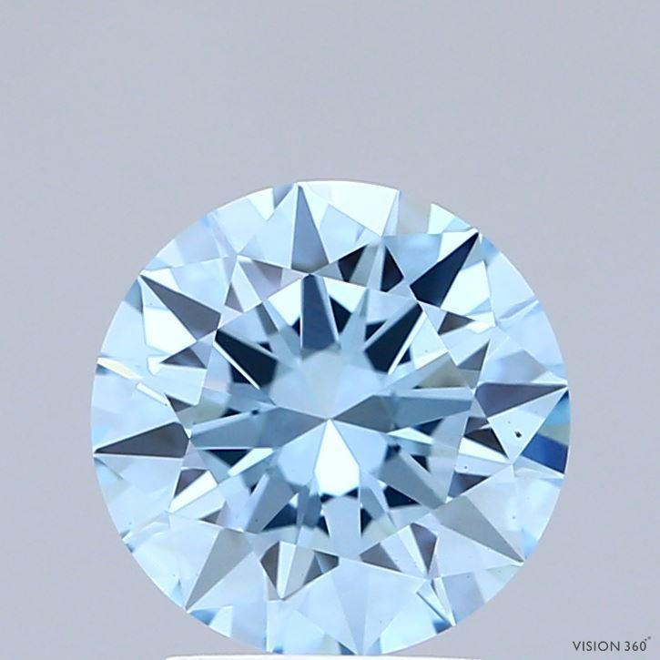 1.88 Ct. Fancy Vivid Blue Round Lab Grown Diamond