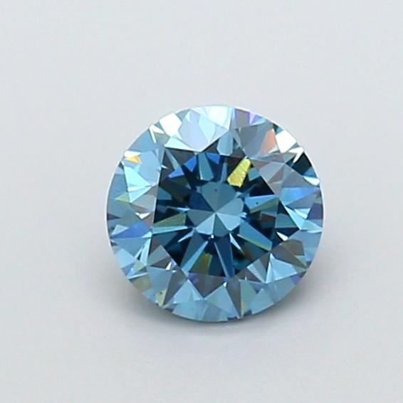 0.96 Ct. Fancy Vivid Blue Round Lab Grown Diamond