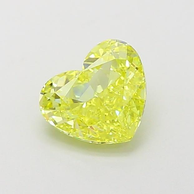 1.09 Ct. Fancy Vivid  Yellow Heart Lab Grown Diamond