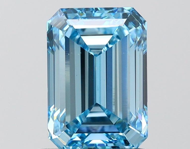 2.01 Ct. Fancy Vivid Blue Emerald Lab Grown Diamond