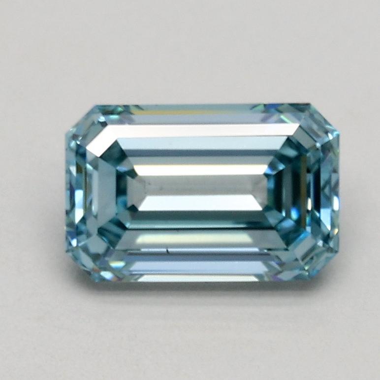 0.85 Ct. Fancy Intense Blue Emerald Lab Grown Diamond