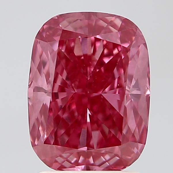2.05 Ct. Fancy Vivid Pink Cushion Lab Grown Diamond