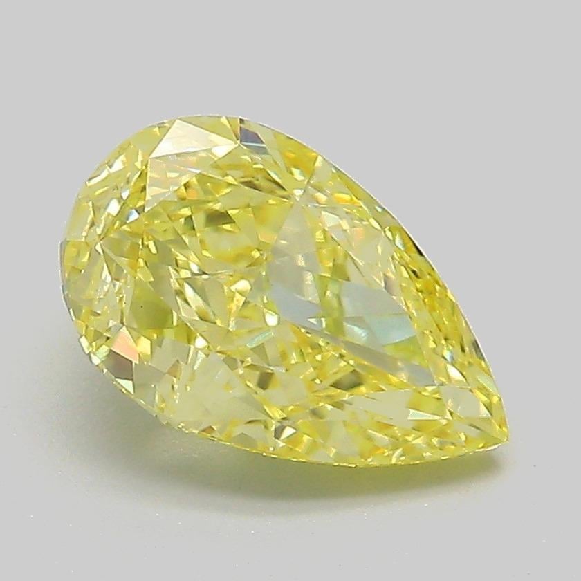 2.05 Ct. Fancy Intense Yellow Pear Lab Grown Diamond