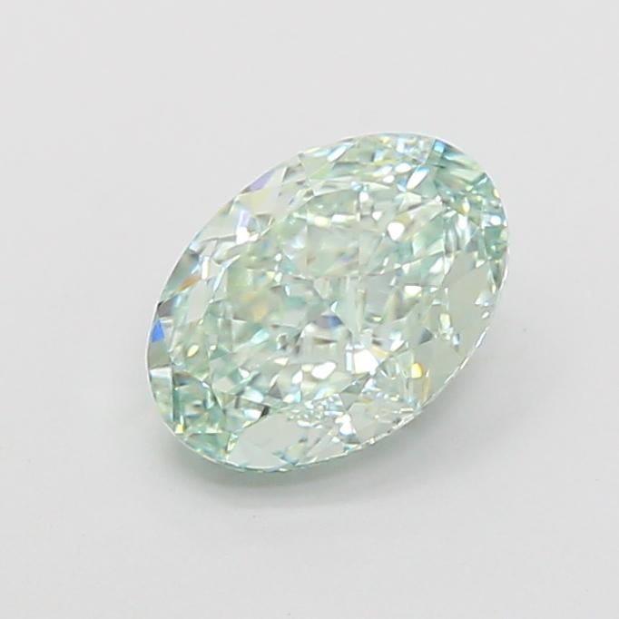 1.55 Ct. Fancy Intense  Green Oval Lab Grown Diamond