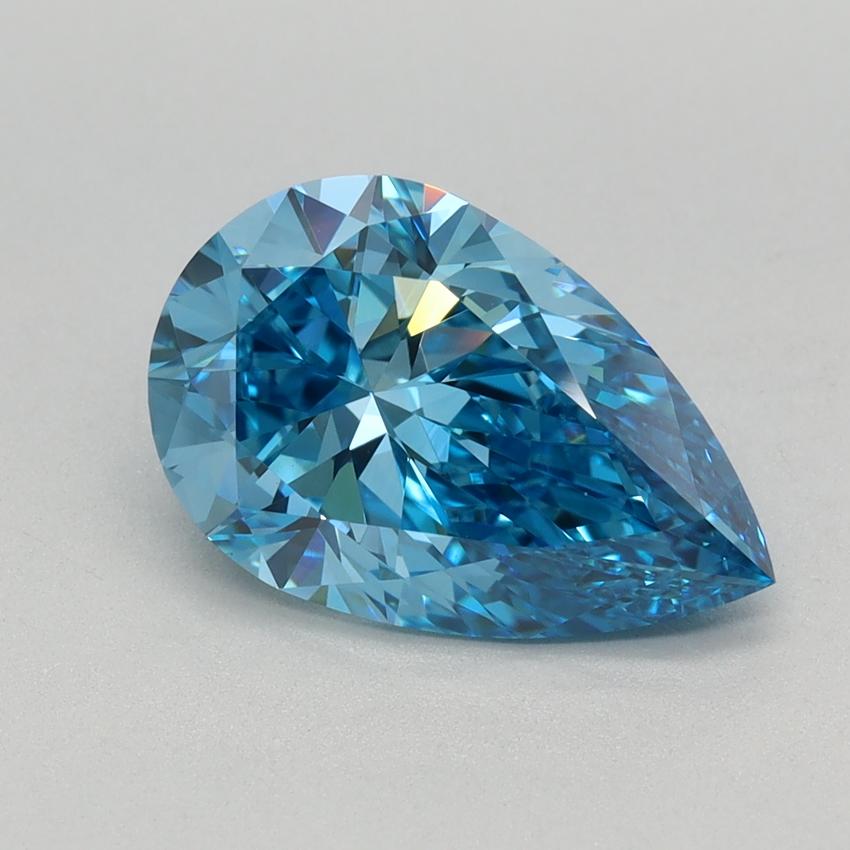 2.01 Ct. Fancy Vivid Blue Pear Lab Grown Diamond
