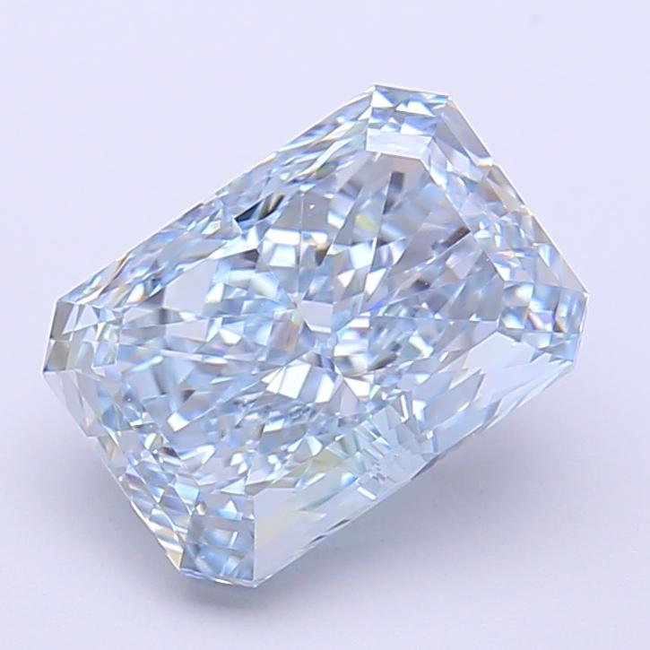 3.17 Ct. Fancy Vivid  Blue Radiant Lab Grown Diamond