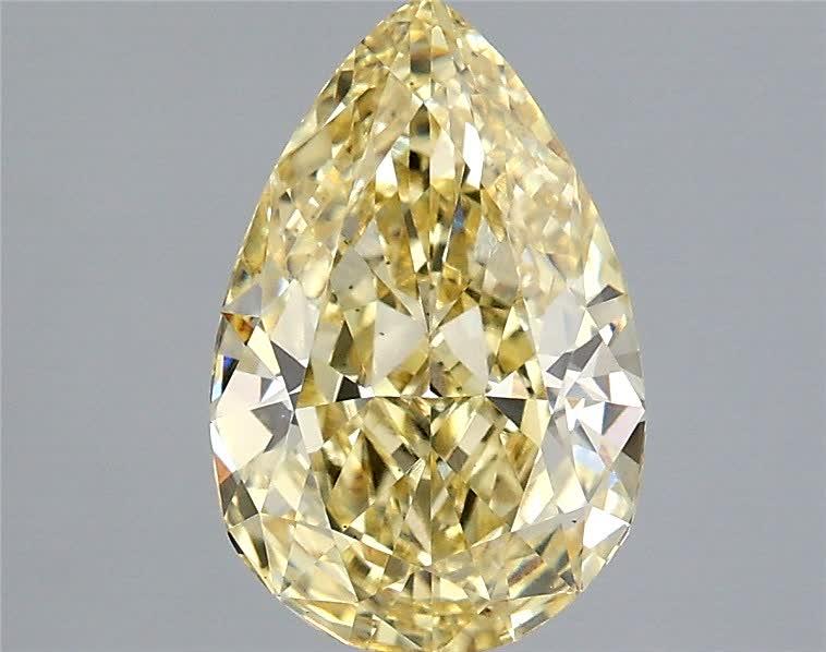 2.07 Ct. Fancy Intense  Yellow Pear Lab Grown Diamond
