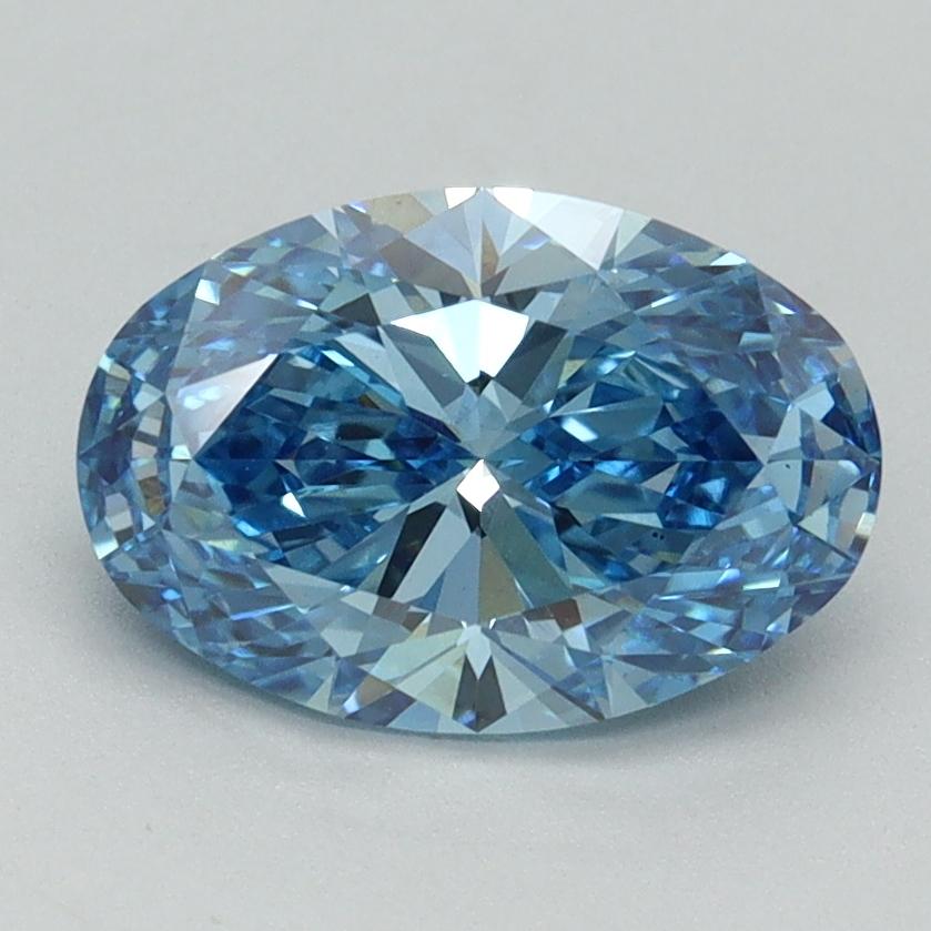 1.7 Ct. Fancy Vivid Blue Oval Lab Grown Diamond
