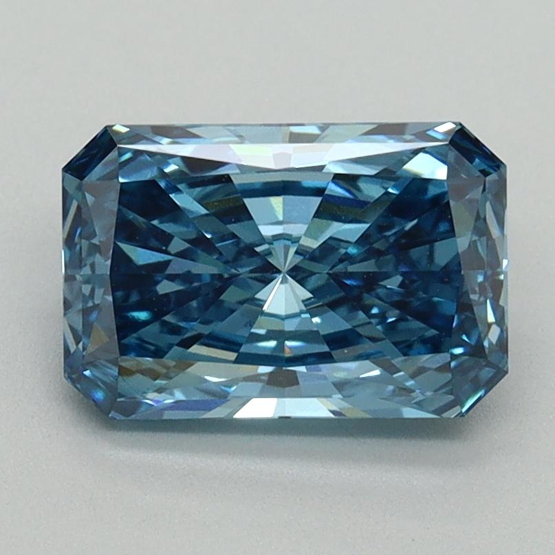 1.61 Ct. Fancy Vivid Blue Radiant Lab Grown Diamond