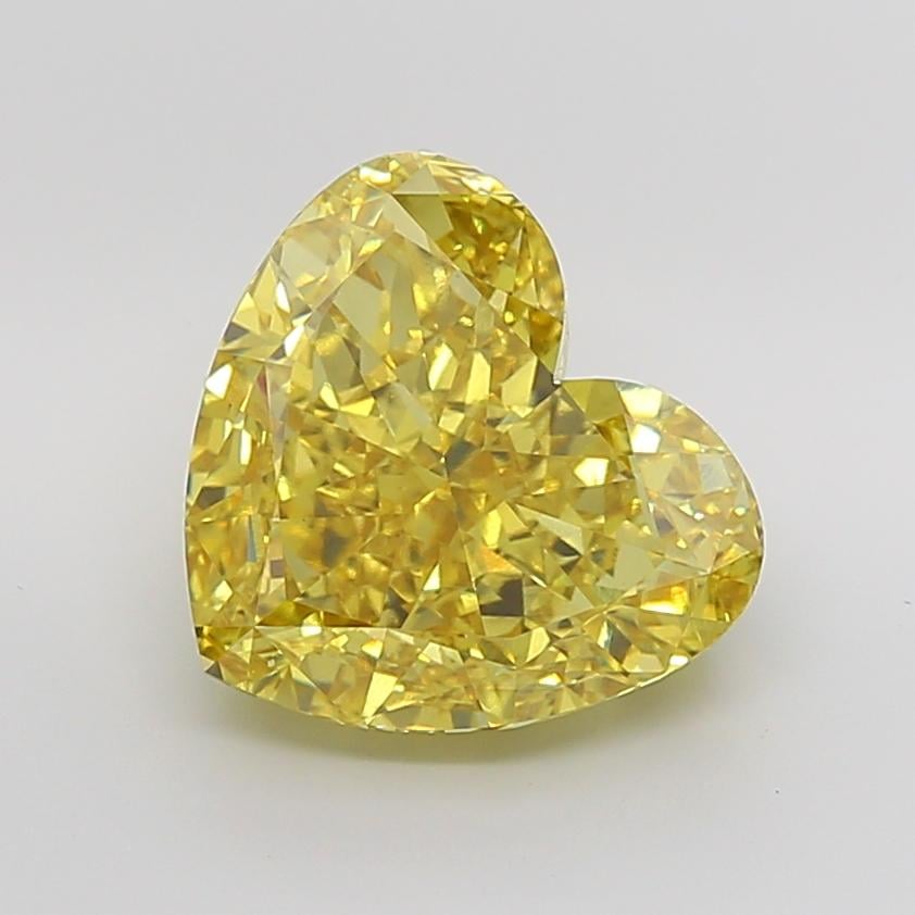 10.30 Ct. Fancy Vivid Yellow Heart Lab Grown Diamond