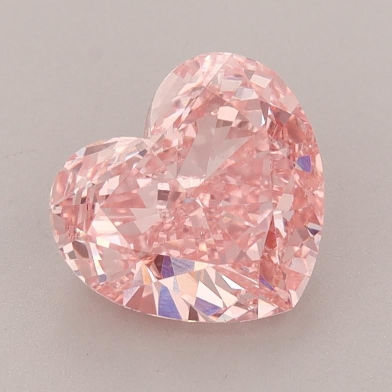 1.79 Ct. Fancy Vivid  Pink Heart Lab Grown Diamond