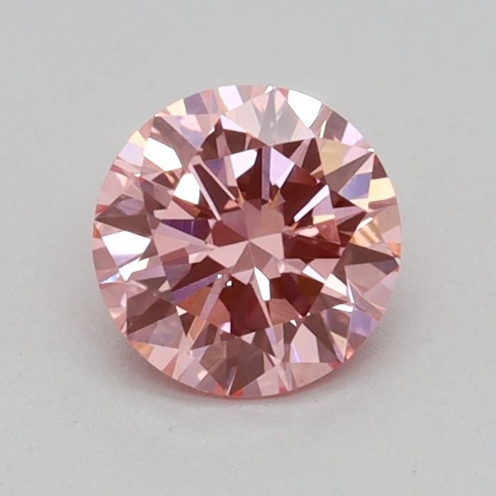 0.37 Ct. Fancy Vivid Pink Round Lab Grown Diamond
