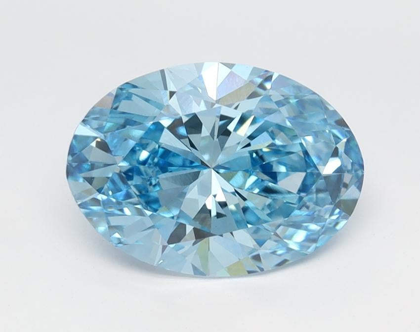 1.83 Ct. Fancy Vivid Blue Oval Lab Grown Diamond
