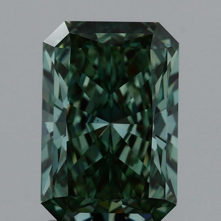 2.10 Ct. Fancy Vivid Green Radiant Lab Grown Diamond