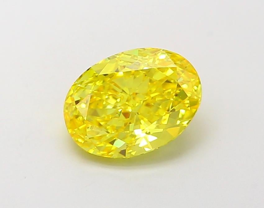 1.51 Ct. Fancy Vivid Yellow Oval Lab Grown Diamond