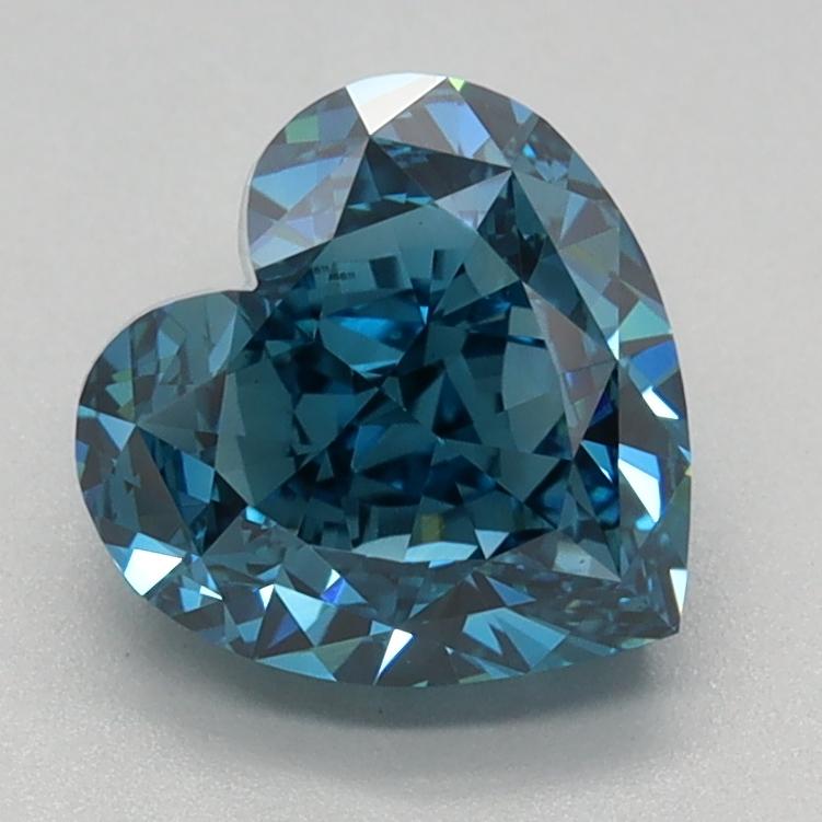 1.58 Ct. Fancy Vivid Blue Heart Lab Grown Diamond