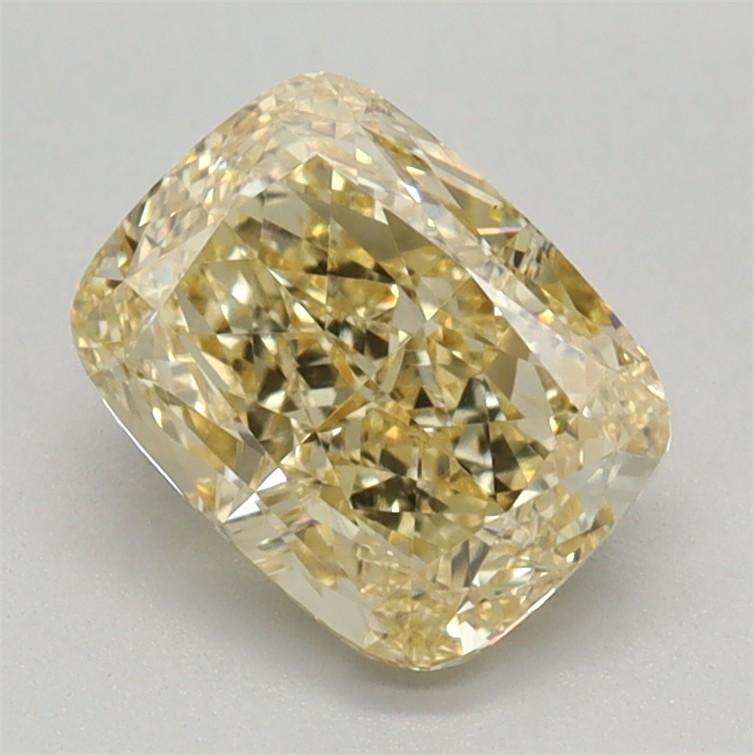 1.29 Ct. Fancy Intense Yellow Cushion Lab Grown Diamond