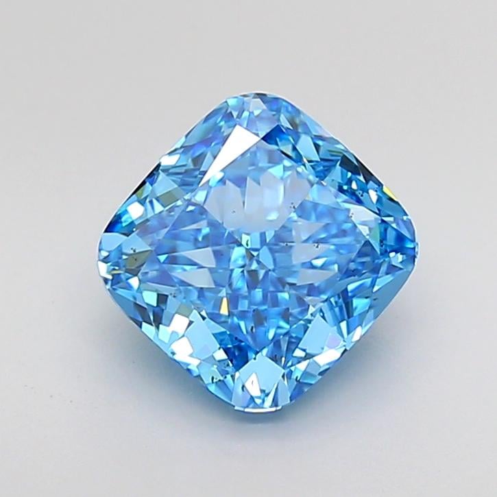 2.24 Ct. Fancy Vivid Blue Cushion Lab Grown Diamond