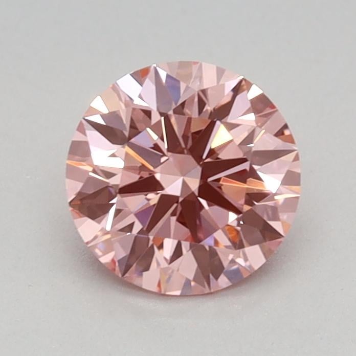 0.60 Ct. Fancy Vivid Pink Round Lab Grown Diamond