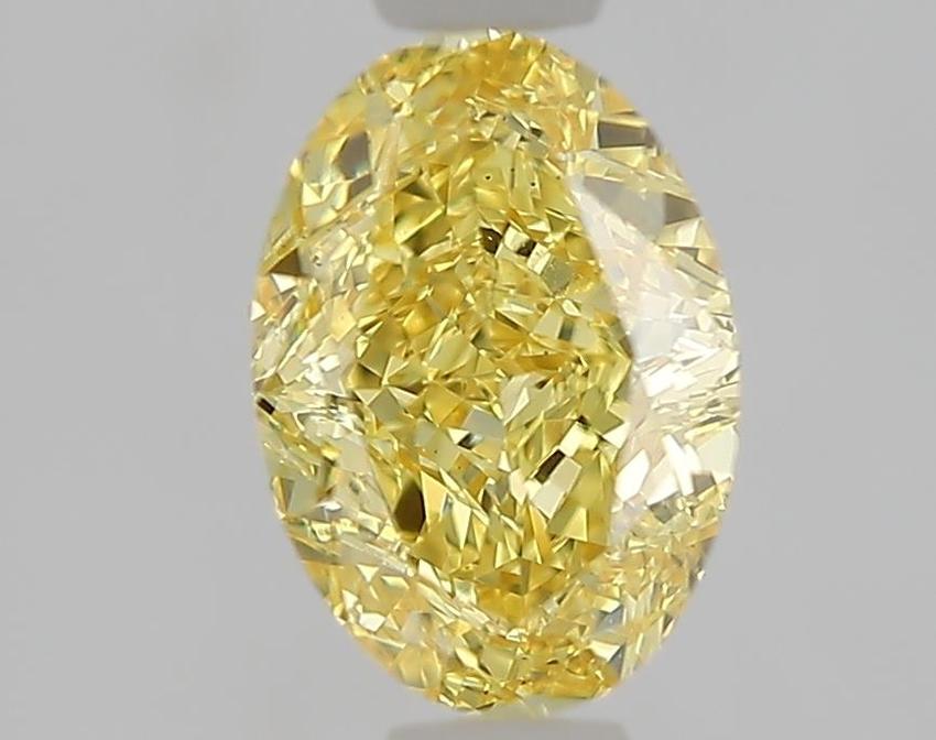 1.09 Ct. Fancy Intense  Yellow Oval Lab Grown Diamond