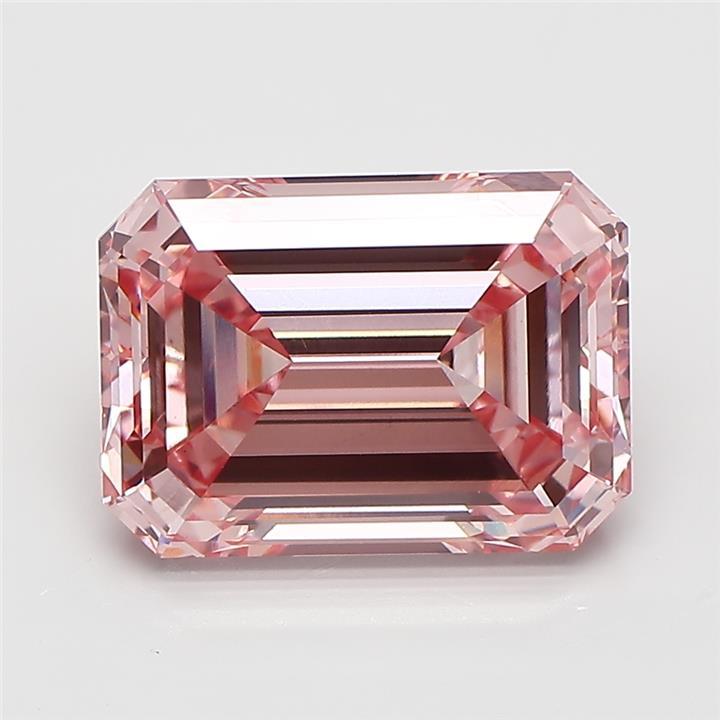 6.57 Ct. Fancy Intense Pink Emerald Lab Grown Diamond